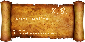 Kanitz Beáta névjegykártya